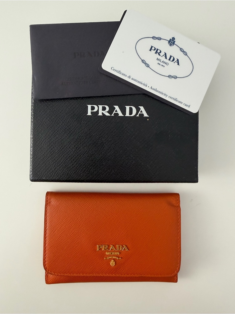 PRADA Saffiano Compact Wallet